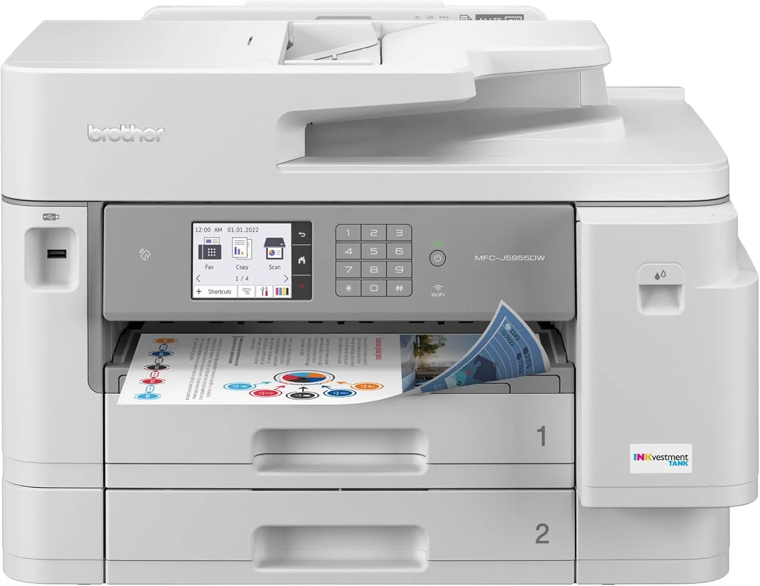 Brother MFC-J5955DW Wireless INKvestment Tank All-in-One Color Inkjet Printer
