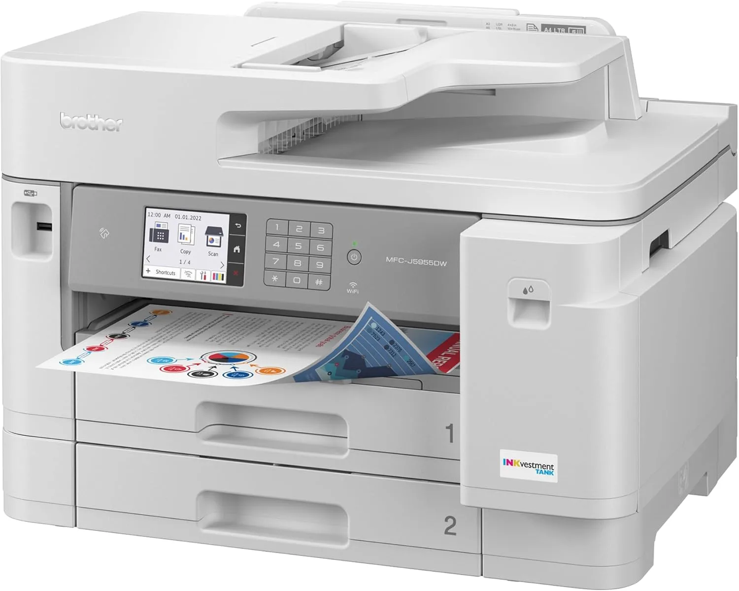 Brother MFC-J5955DW Wireless INKvestment Tank All-in-One Color Inkjet Printer