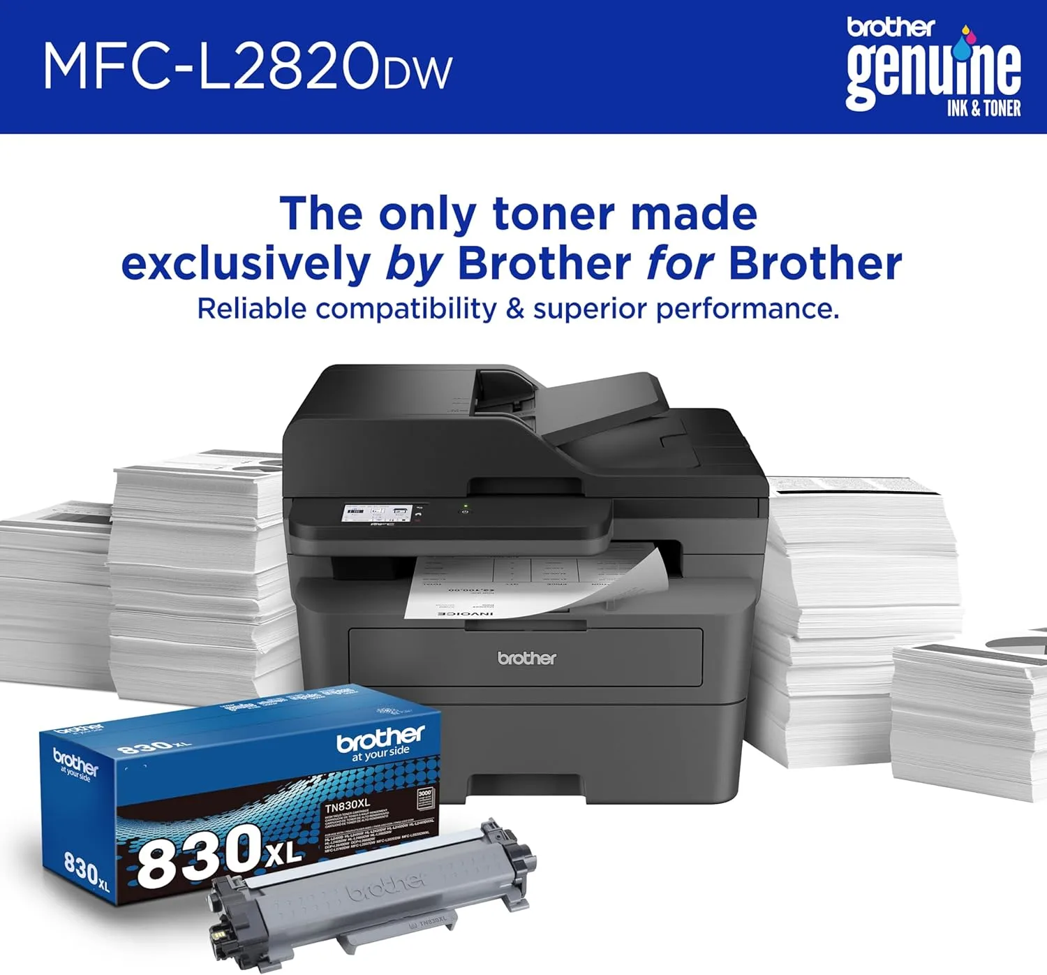 BROTHER Monochrome All-in-One Laser Printer (Wireless Duplex)