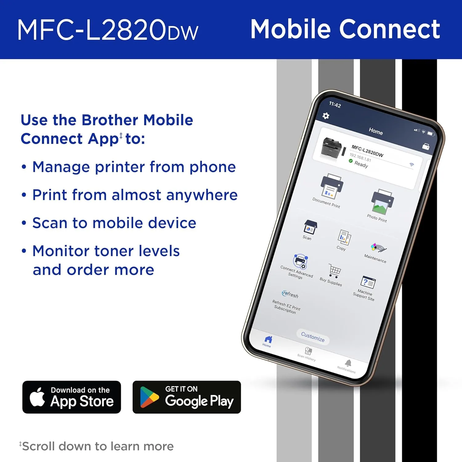 BROTHER Monochrome All-in-One Laser Printer (Wireless Duplex)
