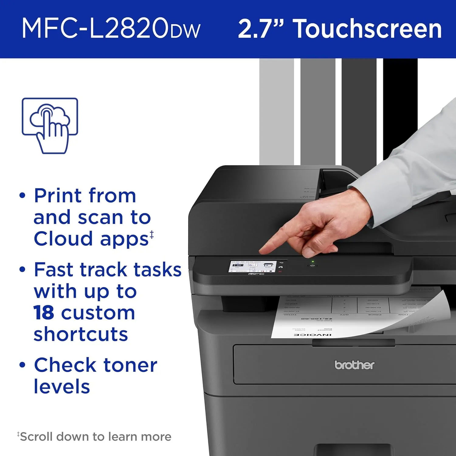BROTHER Monochrome All-in-One Laser Printer (Wireless Duplex)