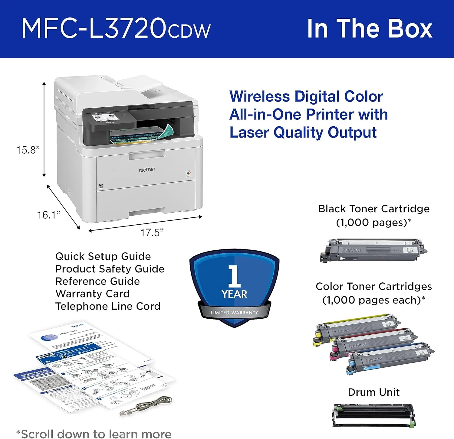 Brother Wireless Digital Color All-in-One Printer