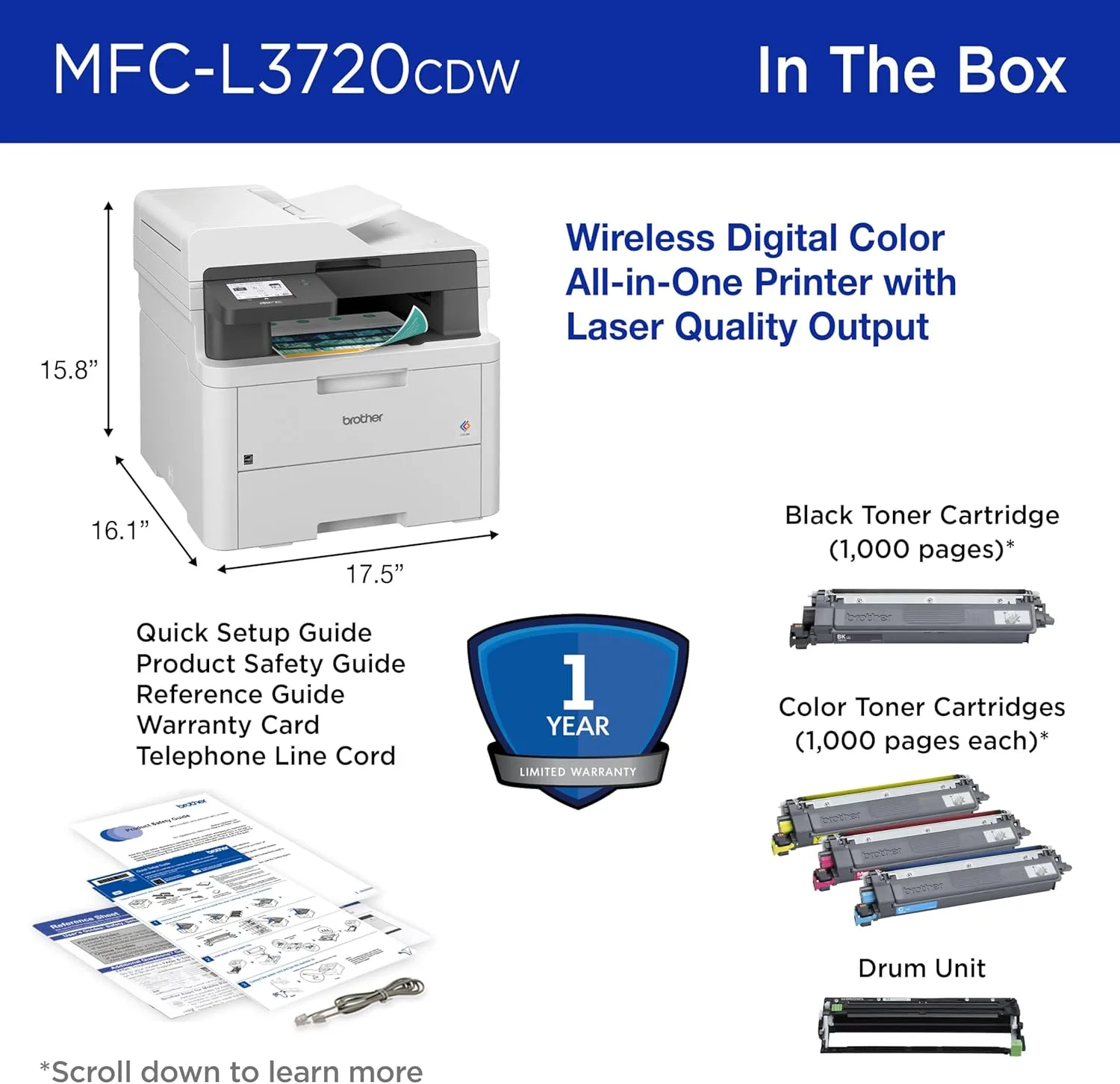 Brother Wireless Digital Color All-in-One Printer