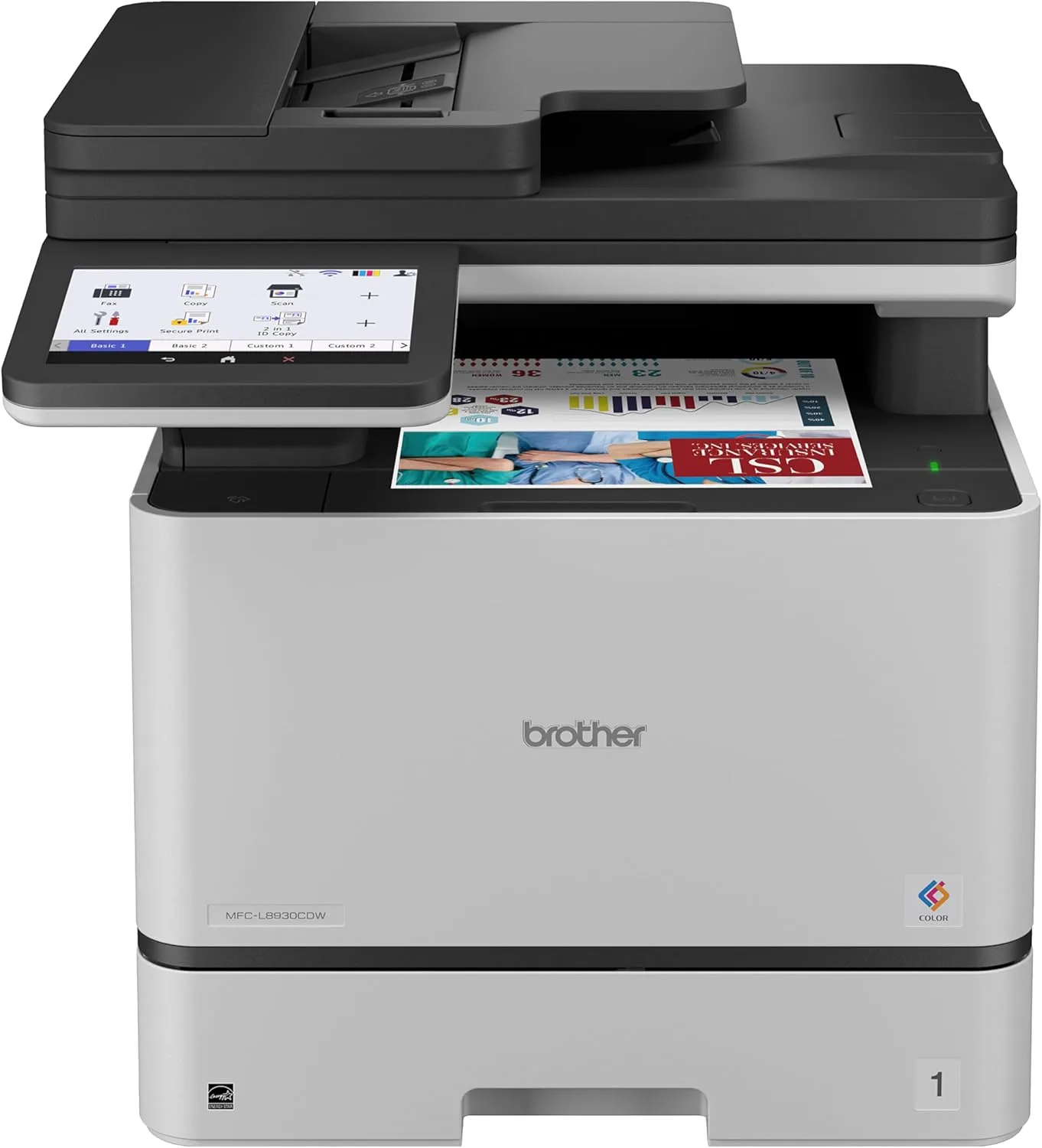 Brother MFC-L8930CDW Business Color Laser All-in-One Printer with Duplex Print, Scan, Copy, Low-Cost Printing, and Advanced Security Features