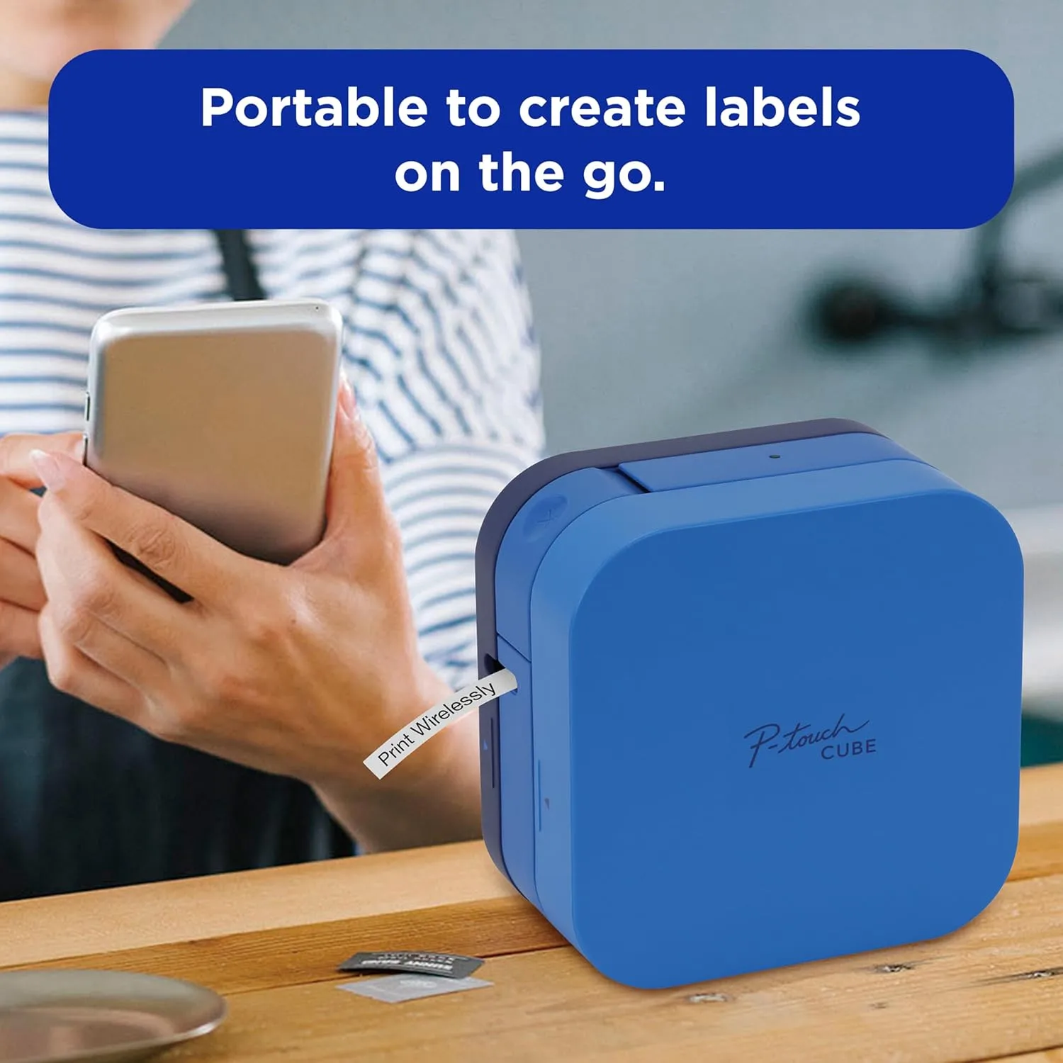 Brother P-touch CUBE Bluetooth Label Maker PTP300BT
