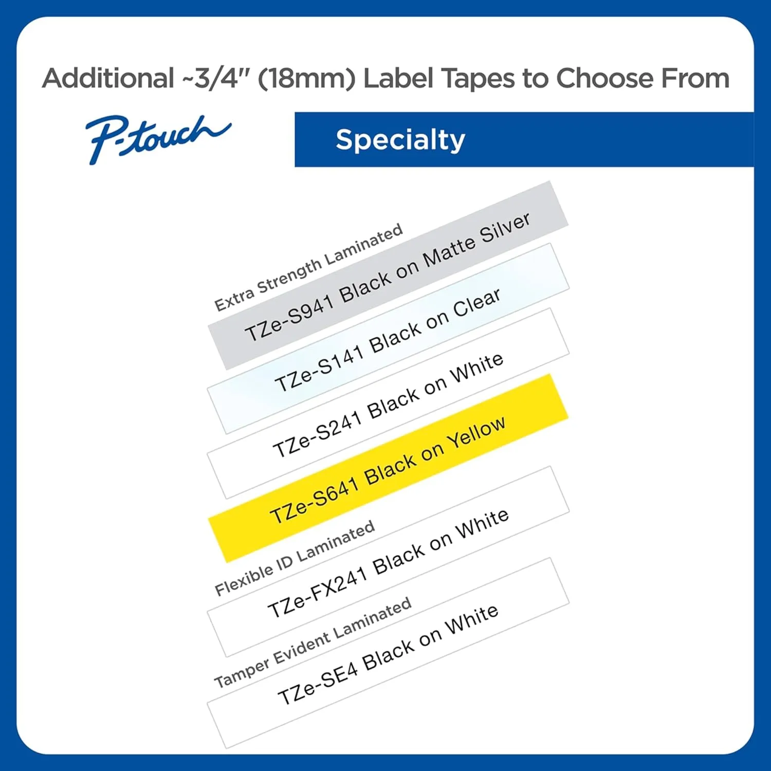 Brother Genuine P-touch TZe-241 Laminated Label Tape