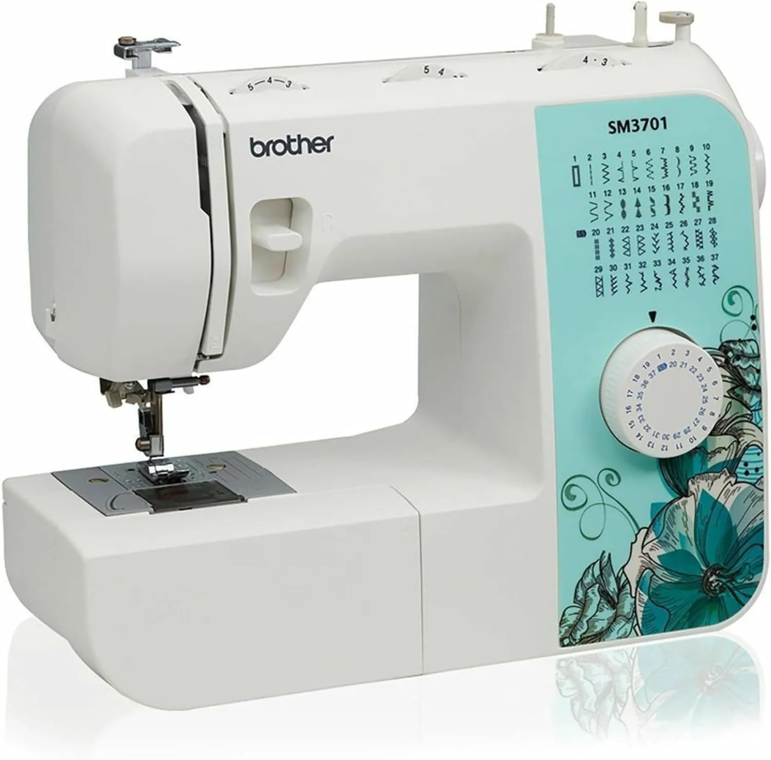 Brother SM3701 Electric Sewing Machine - 37 Built-In Stitches - Automatic Threading - Portable