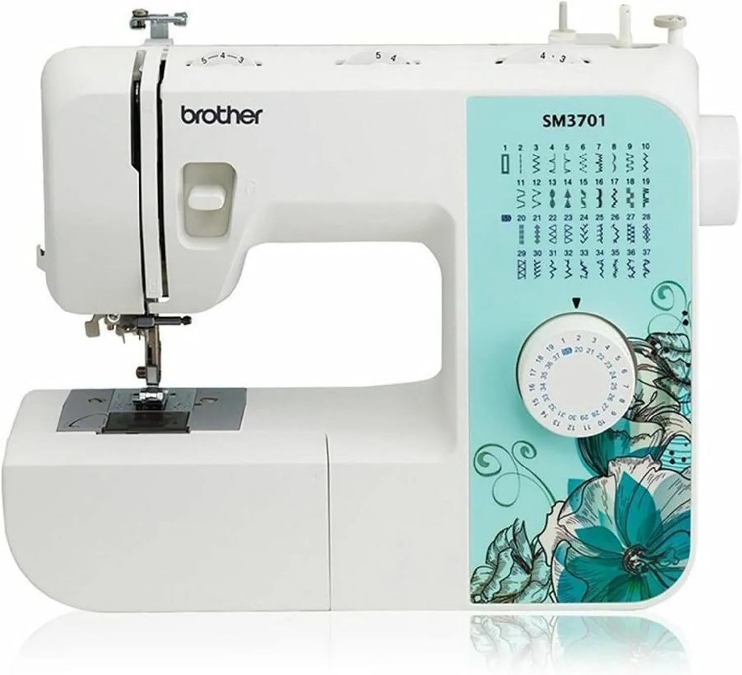 Brother SM3701 Electric Sewing Machine - 37 Built-In Stitches - Automatic Threading - Portable