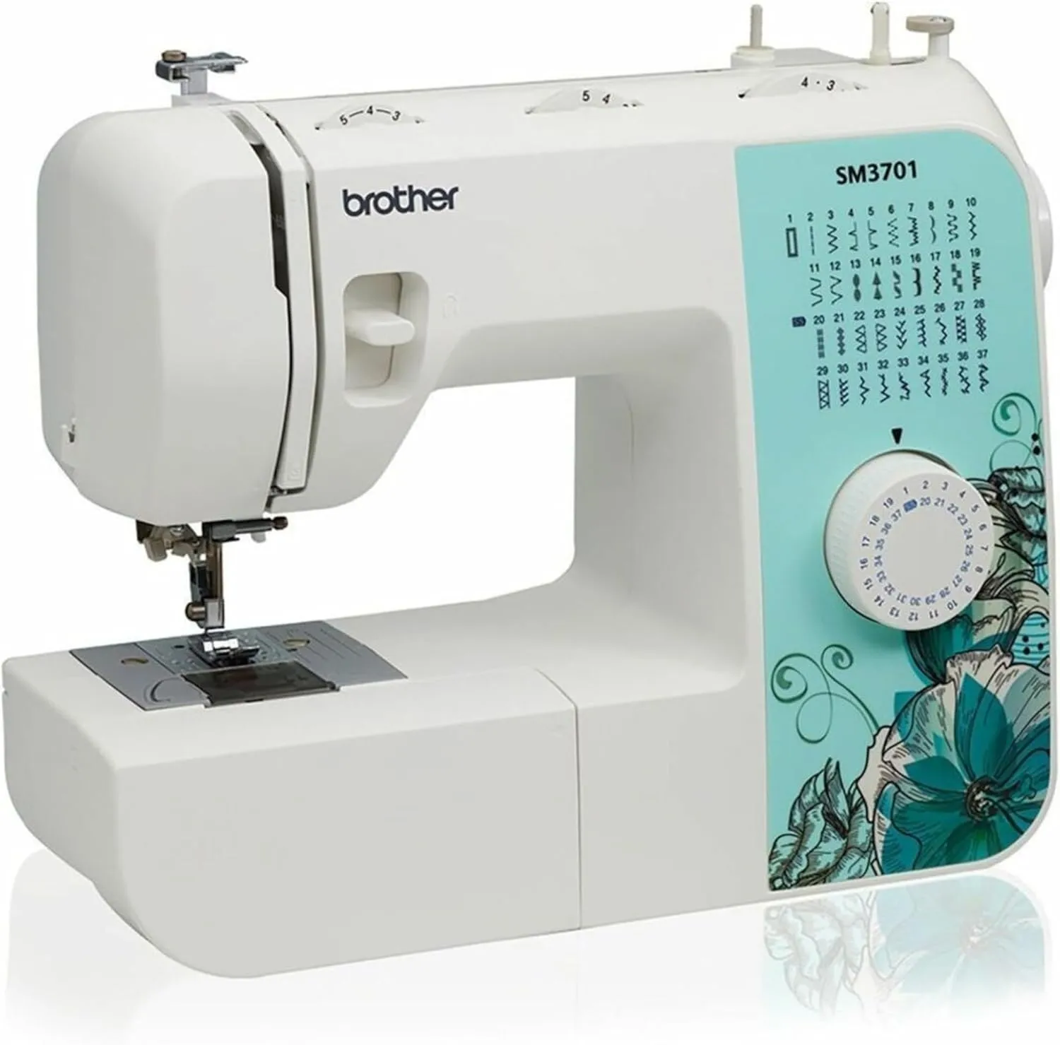 Brother SM3701 Electric Sewing Machine - 37 Built-In Stitches - Automatic Threading - Portable