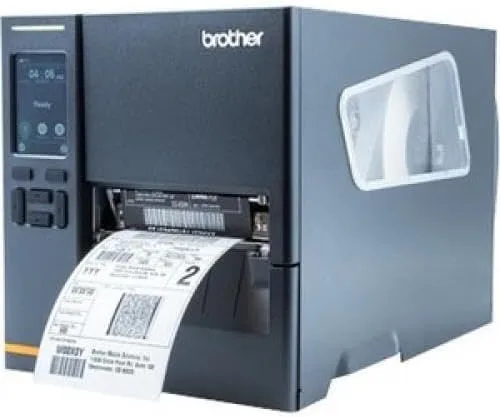 Brother TJ-4021TN Desktop Direct Thermal/Thermal Transfer Printer - Monochrome - Label/Receipt Print - Ethernet - USB - Serial