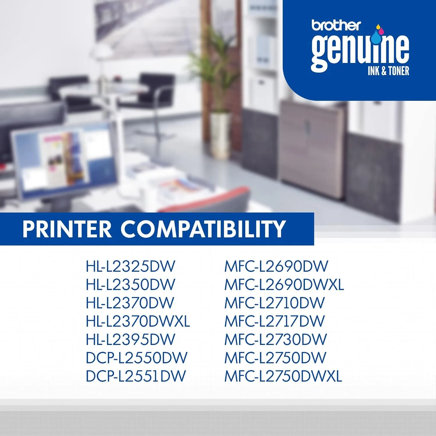 Brother Genuine High-Yield Black Toner Cartridge Twin Pack TN760 2Pk, TN7602PK Black 2 Pack Toner