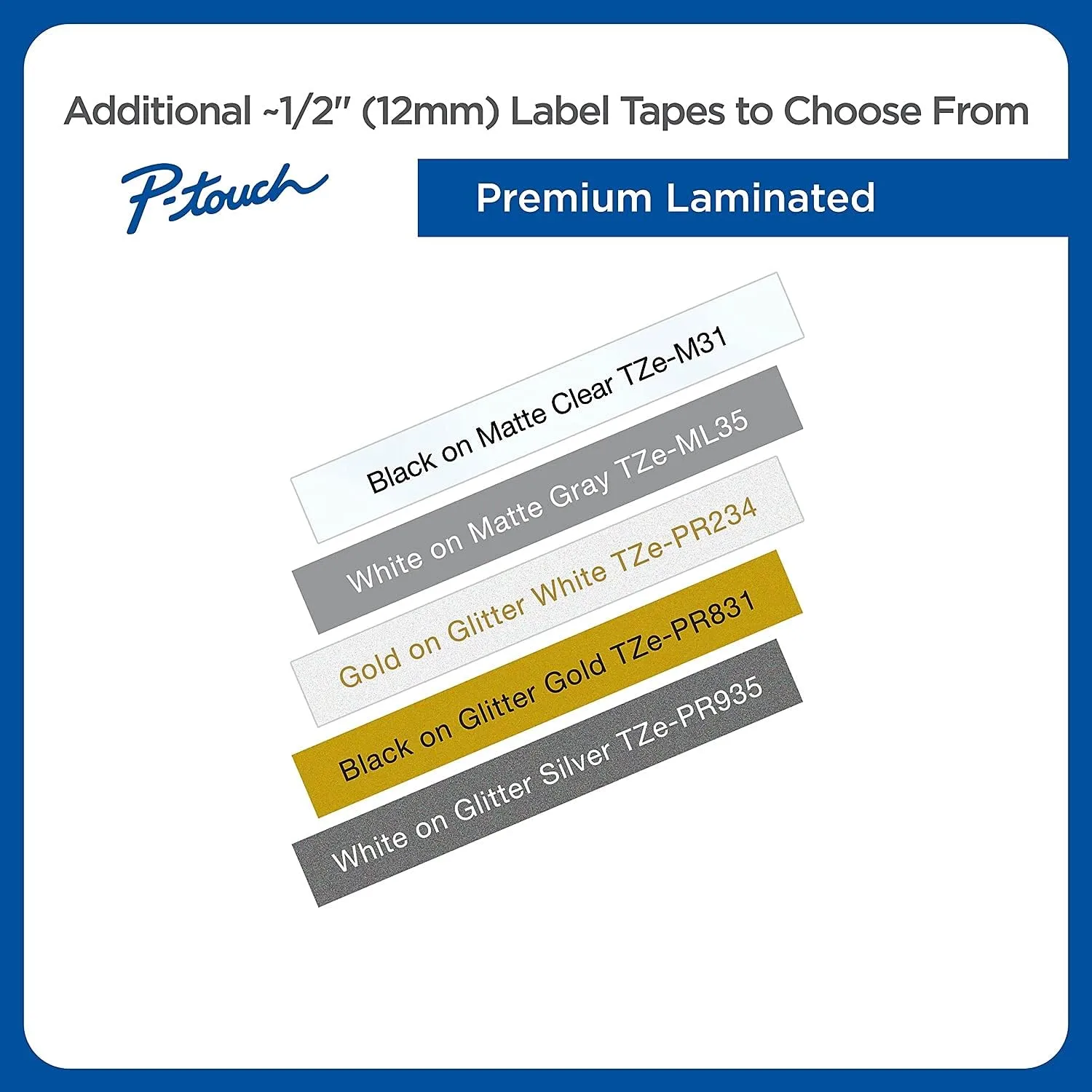 Brother TZe-631 Laminated Label Tape 1/2in Black on Yellow, 26.2ft