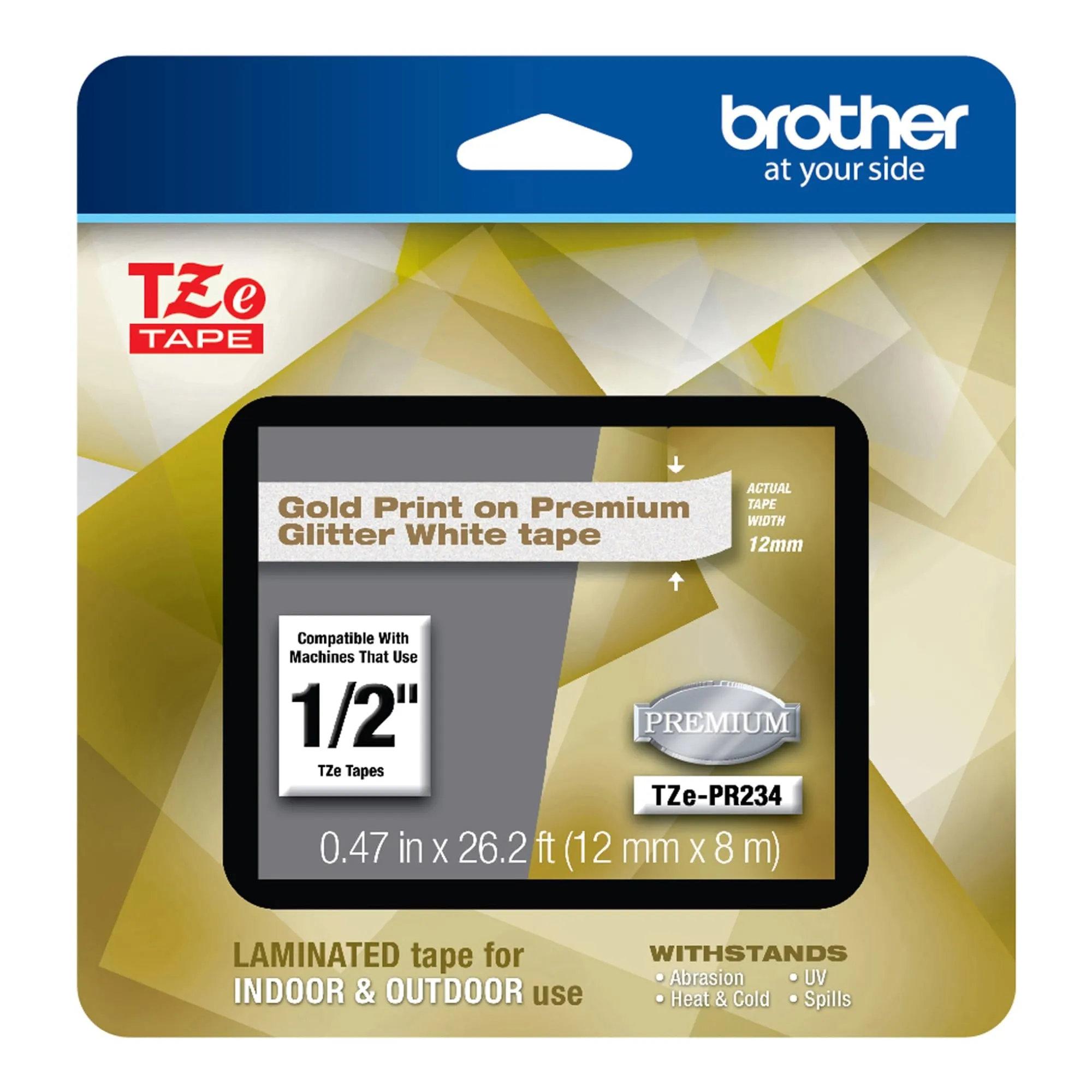 BROTHER P-Touch TZe Premium Glitter Laminated Label Tape