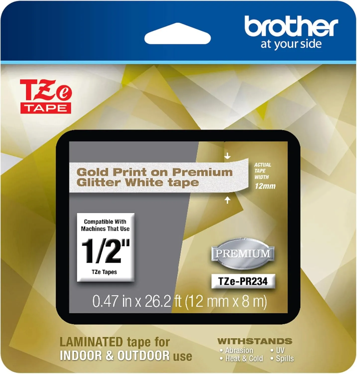 BROTHER P-Touch TZe Premium Glitter Laminated Label Tape