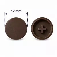 PVC Minifix Caps | Brown | Pack of 10