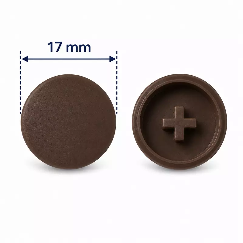 PVC Minifix Caps | Brown | Pack of 10