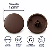 PVC Screw Caps | Dark Brown | Pack of 25