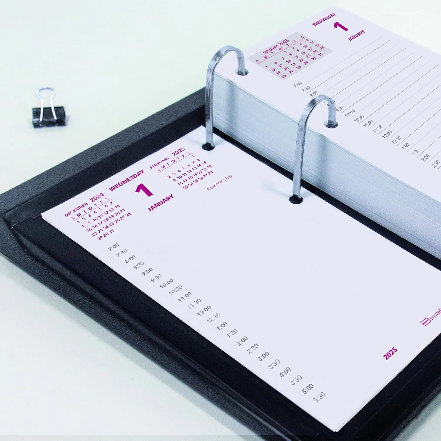 Brownline® 2025 Daily Desk Calendar Refill, 12 Months, 6" x 3.5" (C2R-25) (Pack of 2)
