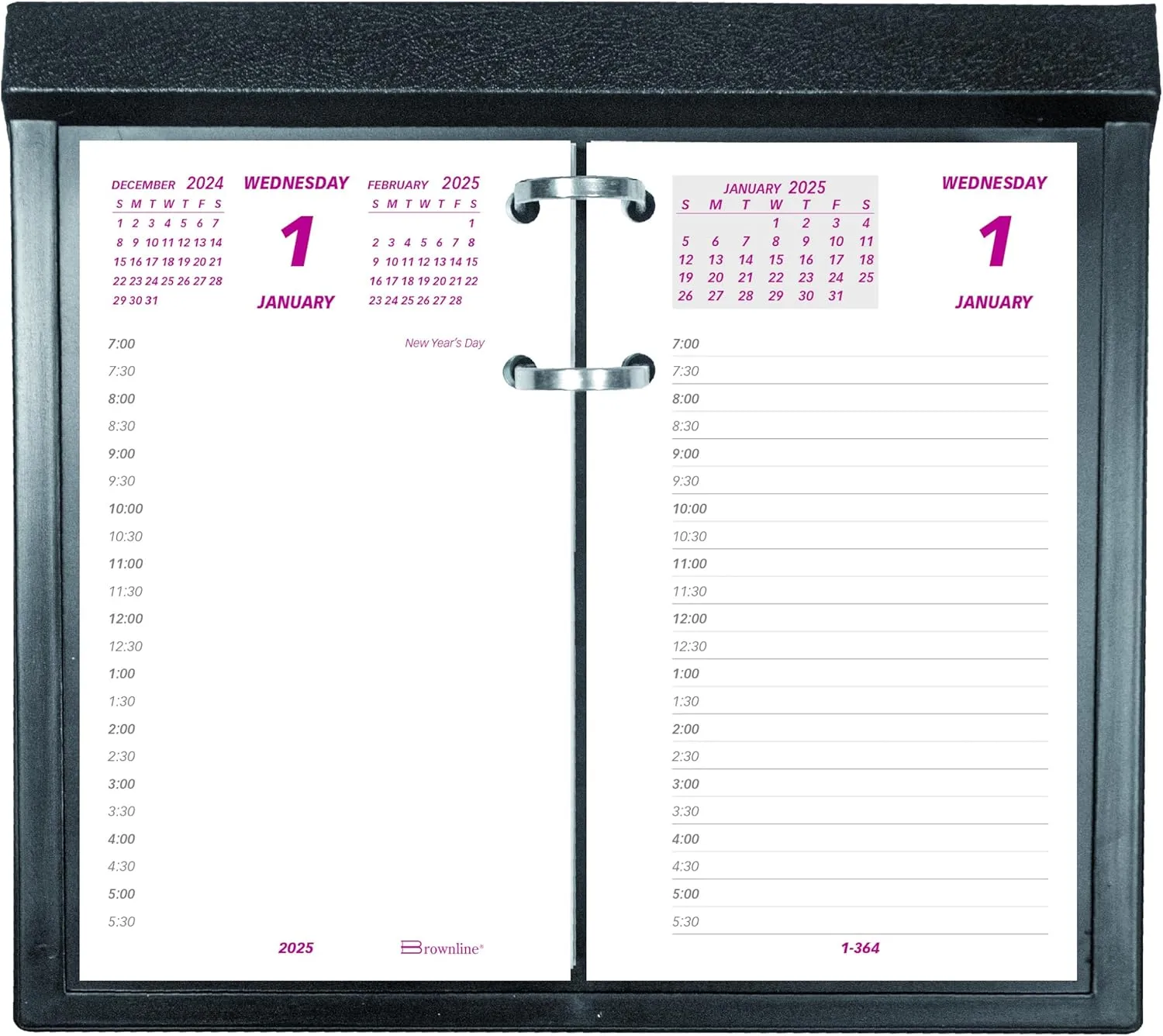 Brownline® 2025 Daily Desk Calendar Refill, 12 Months, 6" x 3.5" (C2R-25) (Pack of 2)