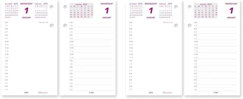 Brownline® 2025 Daily Desk Calendar Refill, 12 Months, 6" x 3.5" (C2R-25) (Pack of 2)