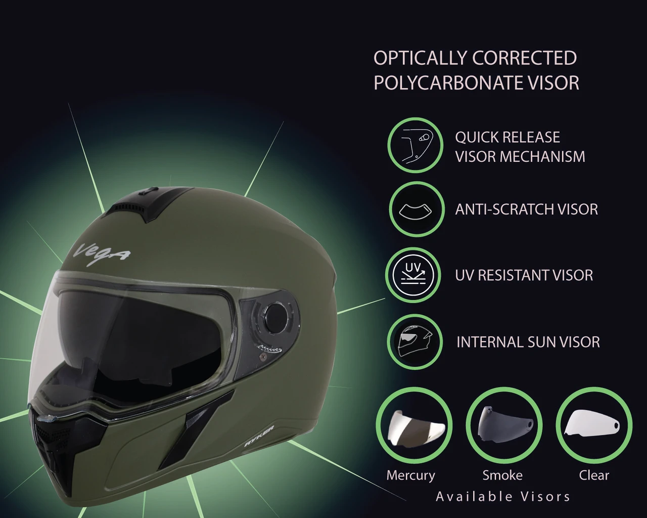 VEGA RYKER D/V DULL BATTLE GREEN (M)