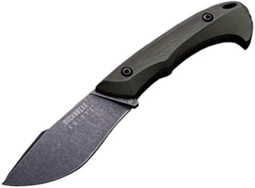 BucknBear Custom Handmade D2 Tool Steel Fixed Blade Hunting Knife with kydex Sheath and tek-lok Belt Clip (G10 Handle) Black