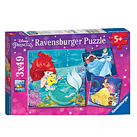 Disney Princess Adventure 49 Piece Jigsaw Puzzle 3 Pack