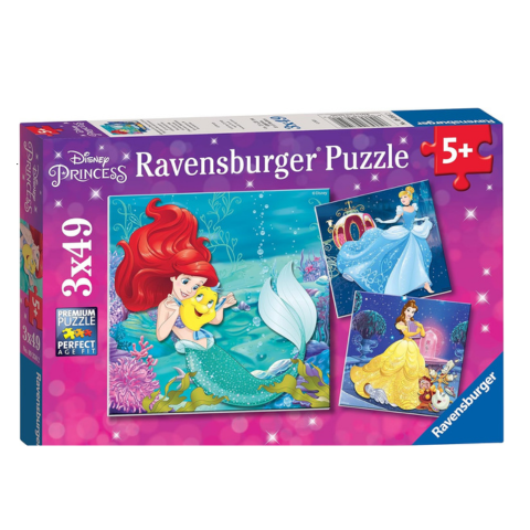 Disney Princess Adventure 49 Piece Jigsaw Puzzle 3 Pack