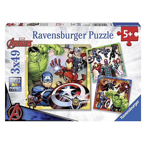 Avengers Assemble 49 Piece Jigsaw Puzzle 3 Pack