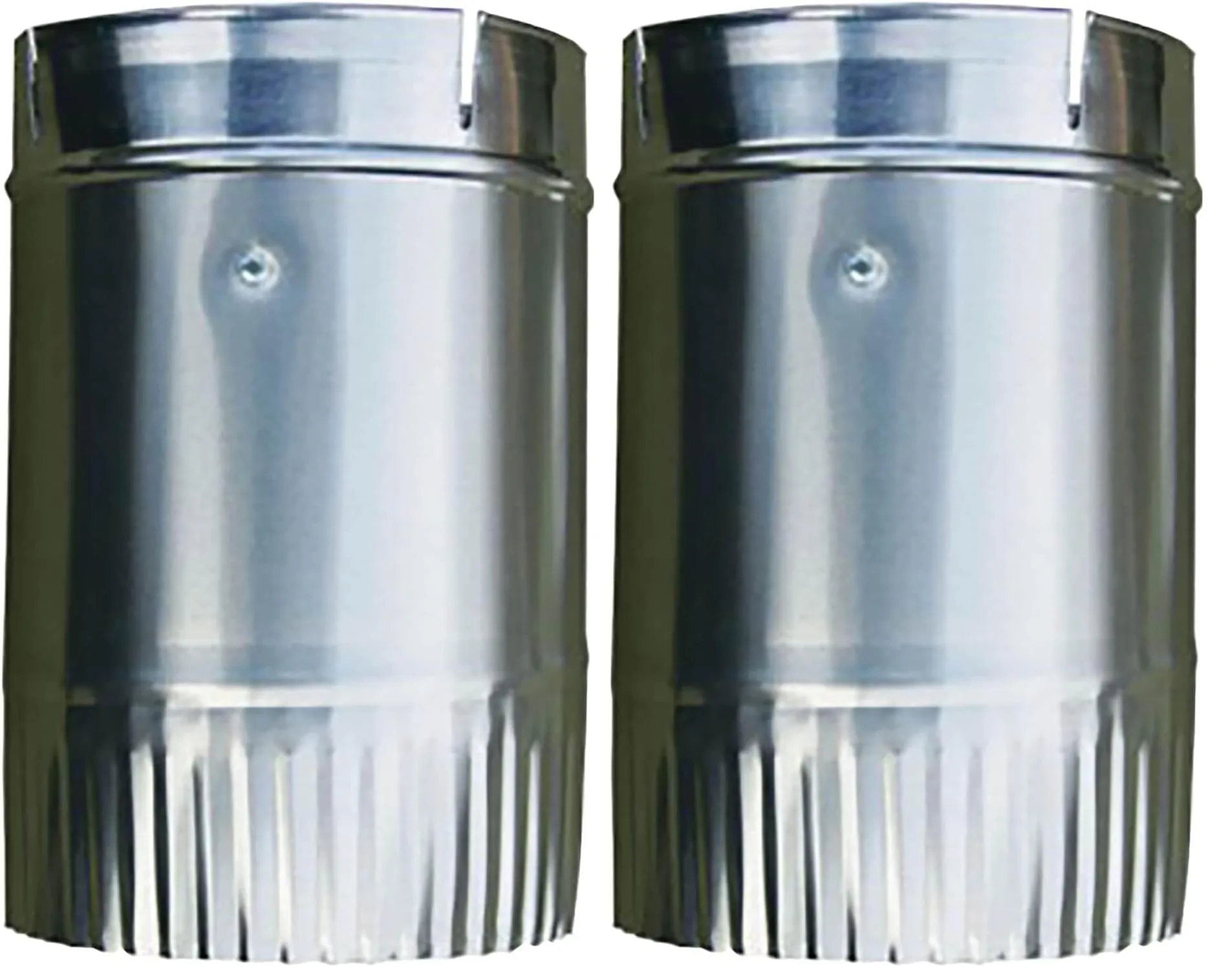 Builder's Best 111396 Round-to-Oval Adapter, 4 in Aluminum (Pack of 2)
