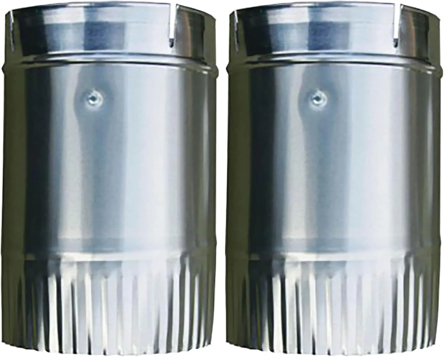 Builder's Best 111396 Round-to-Oval Adapter, 4 in Aluminum (Pack of 2)