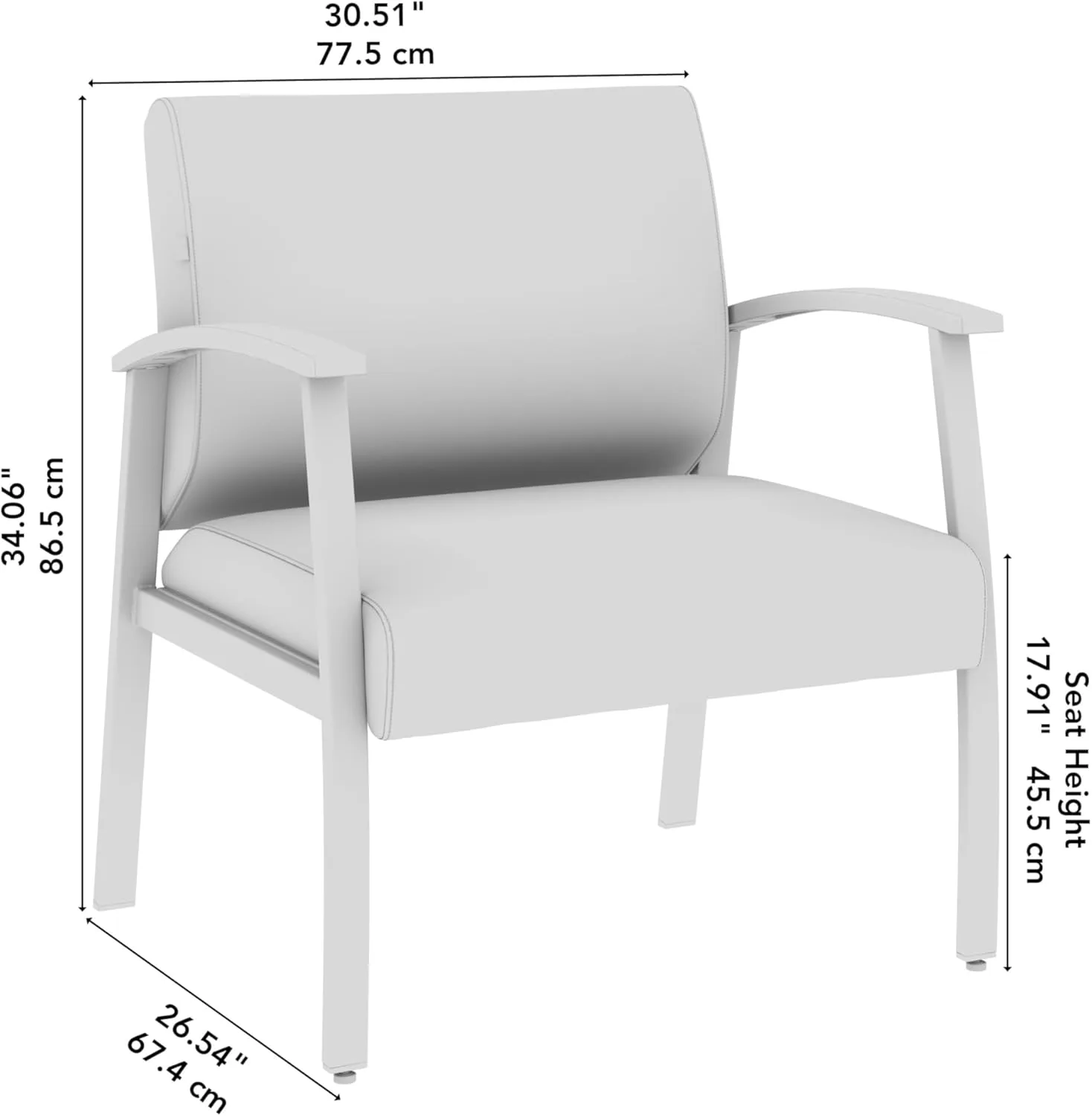 Bush Business Furniture Arrive Waiting Room Seating with Arms