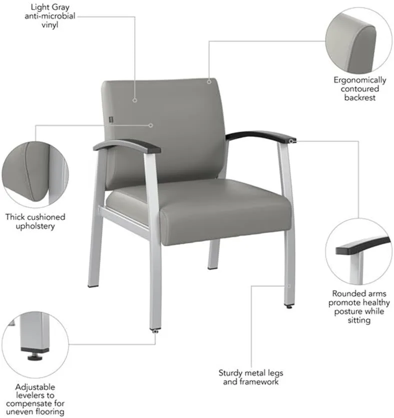 Bush Business Furniture Arrive Waiting Room Seating with Arms