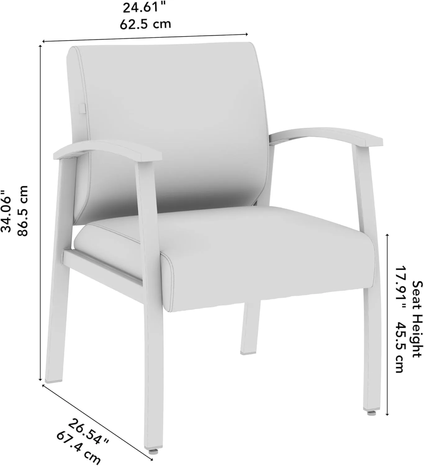 Bush Business Furniture Arrive Waiting Room Seating with Arms