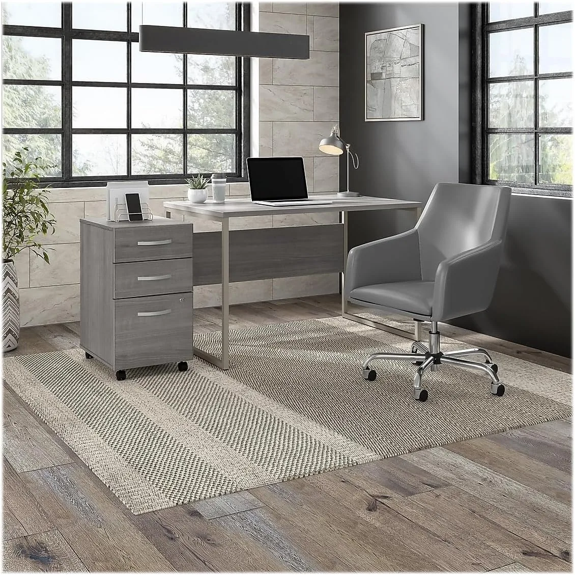 Bush Business Furniture Hybrid 3 Drawer Mobile File Cabinet