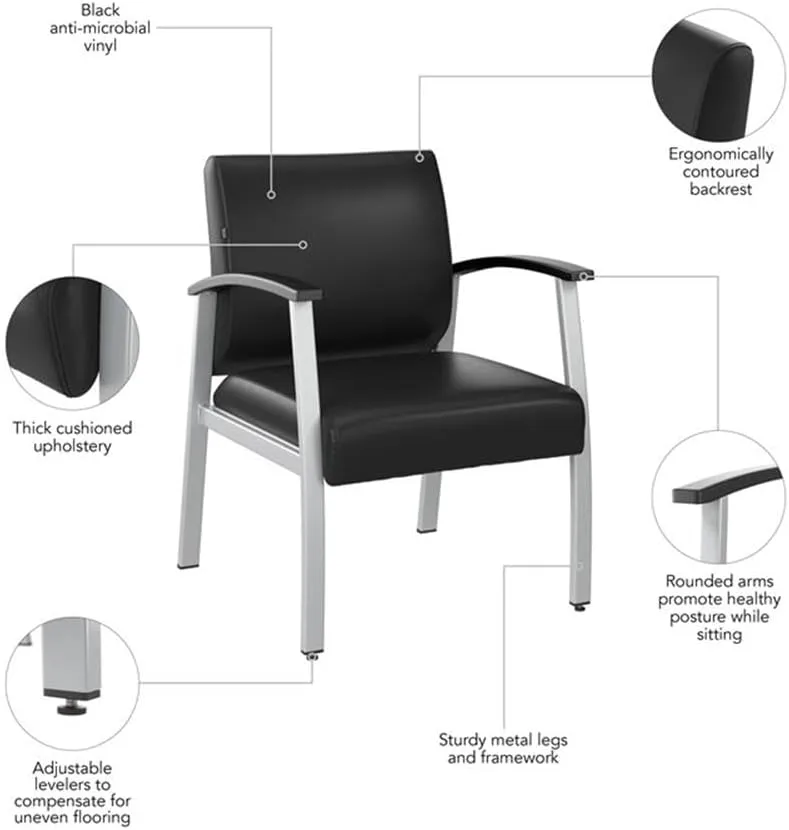 Bush Business Furniture Arrive Waiting Room Seating with Arms