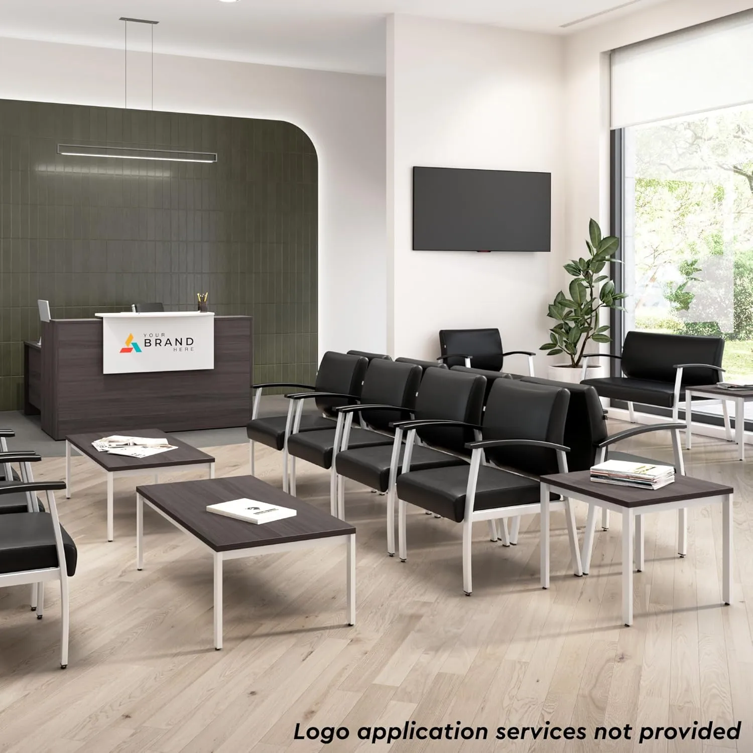 Bush Business Furniture Arrive Waiting Room Seating with Arms