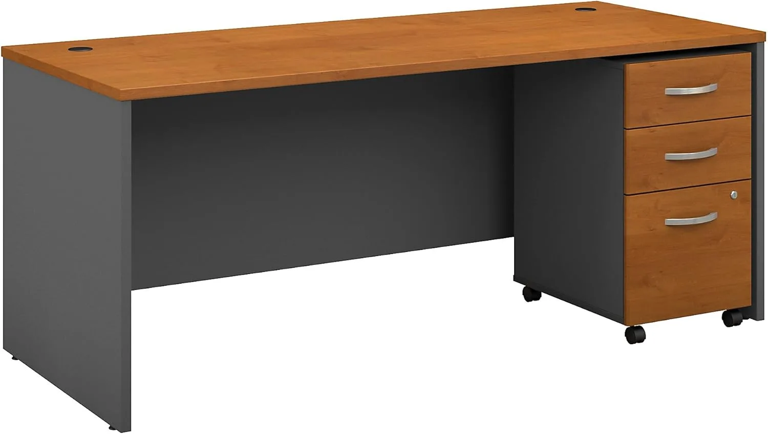 Bush Business Furniture Series C 72W x 30D Office Desk with Mobile File Cabinet