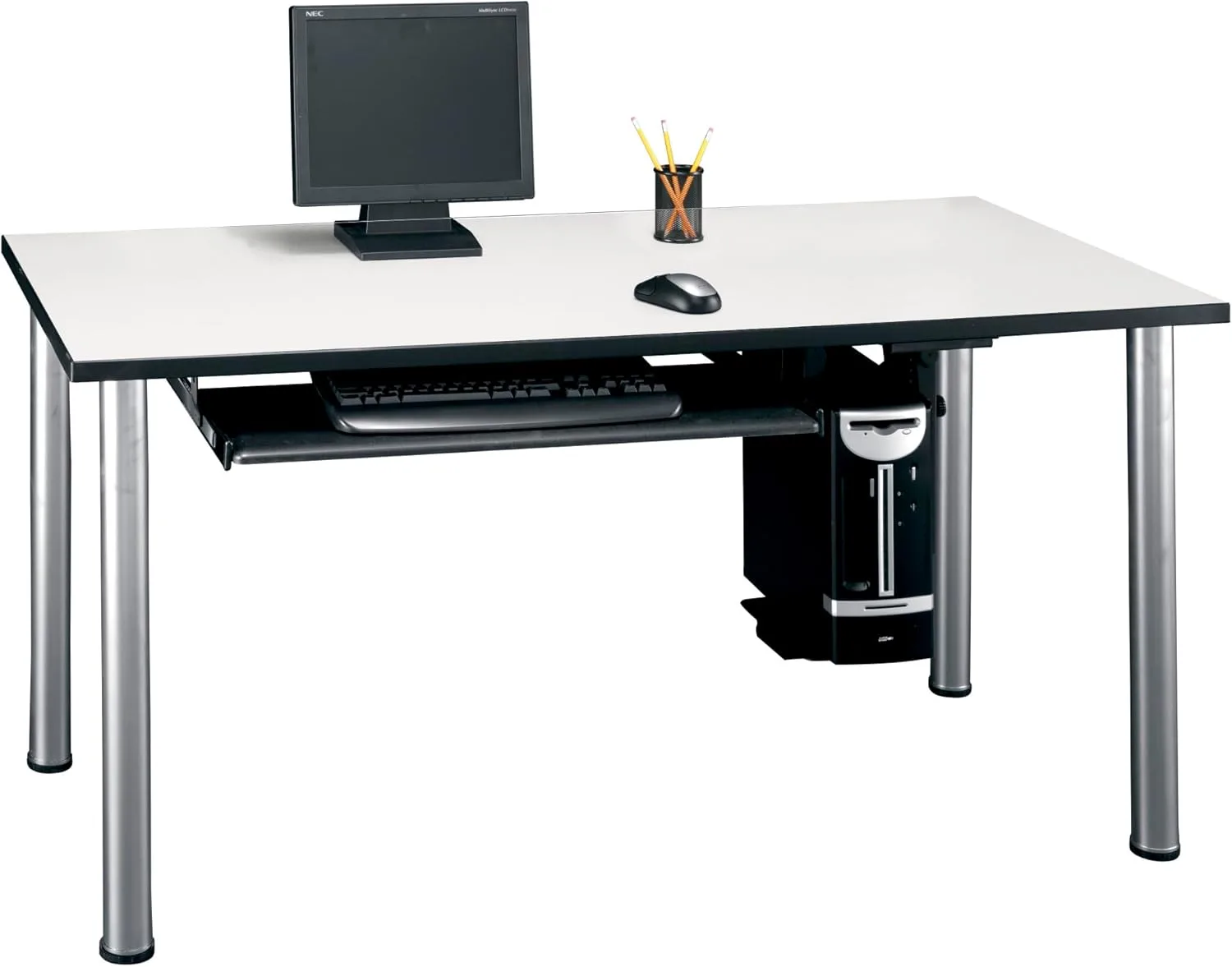 Bush Business Furniture Universal Keyboard Shelf, Desk Accessories for Home or Professional Office, Black
