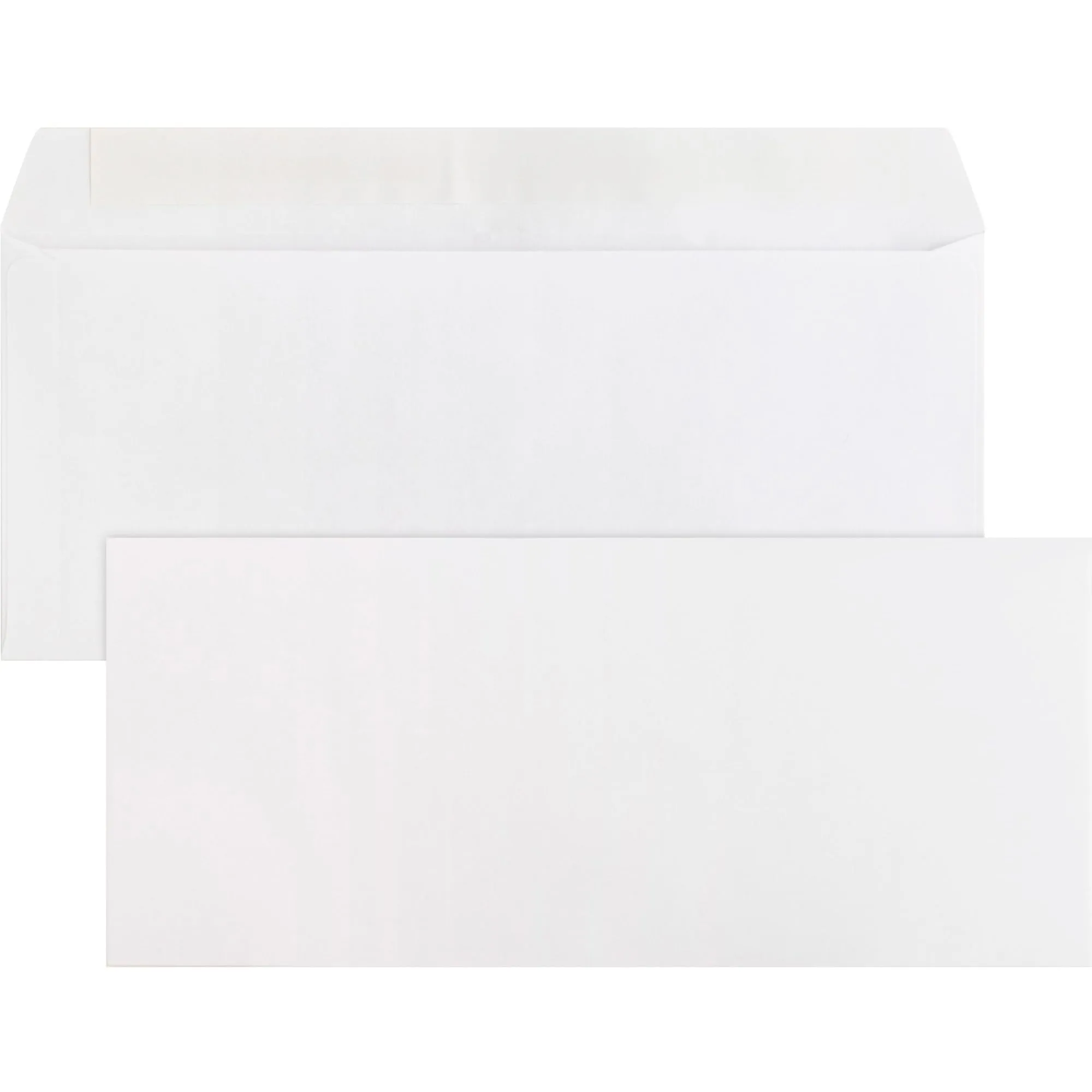 Business Source Plain Peel/Seal Business Envelopes - #10 - 9 1/2" x 4 1/8" - 24 lb - 500/Box - White