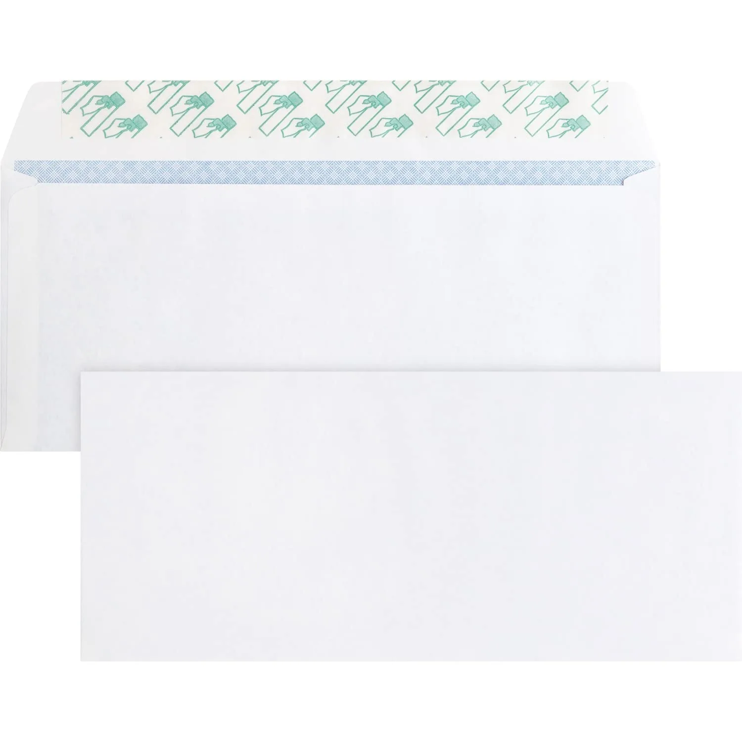 Business Source #10 Peel & Seal Business Envelopes, 24 lb, White, Security Tint, 500/Box (36682)