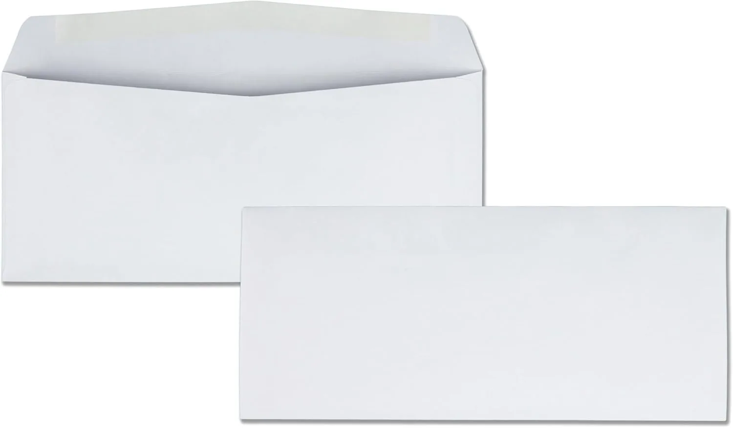 Business Source No. 10 White Business Envelopes - Commercial - #10-9 1/2" Width x 4 1/8" Length - 24 lb - Gummed - Wove