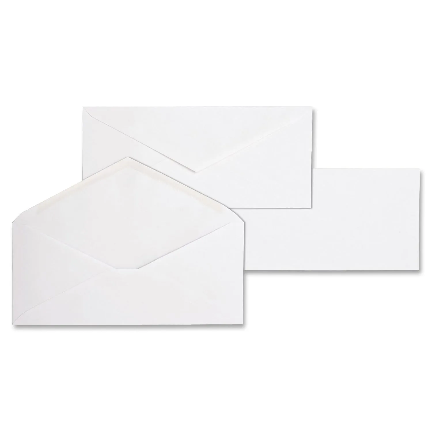 Business Source No. 10 White Wove V-Flap Business Envelopes, Pack of 500