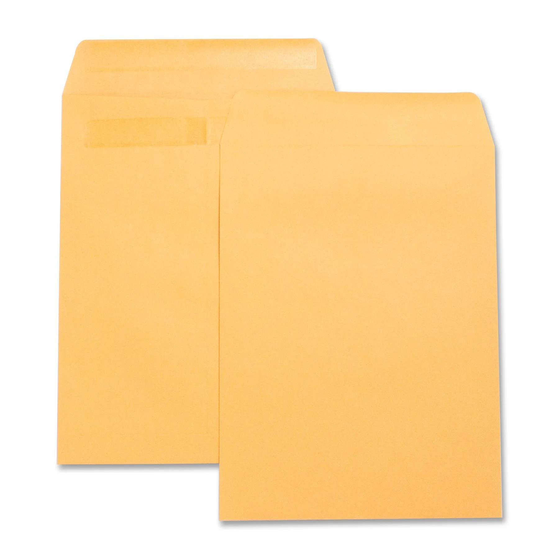 Business Source Press-To-Seal Catalog Envelope - 9" x 12" - 28 lb - Brown Kraft - Self-Seal - 1 Box