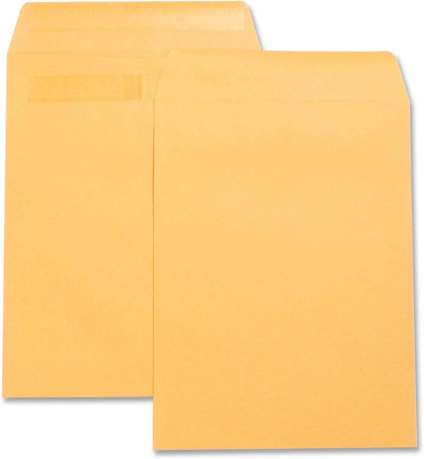 Business Source Press-To-Seal Catalog Envelope - 9" x 12" - 28 lb - Brown Kraft - Self-Seal - 1 Box