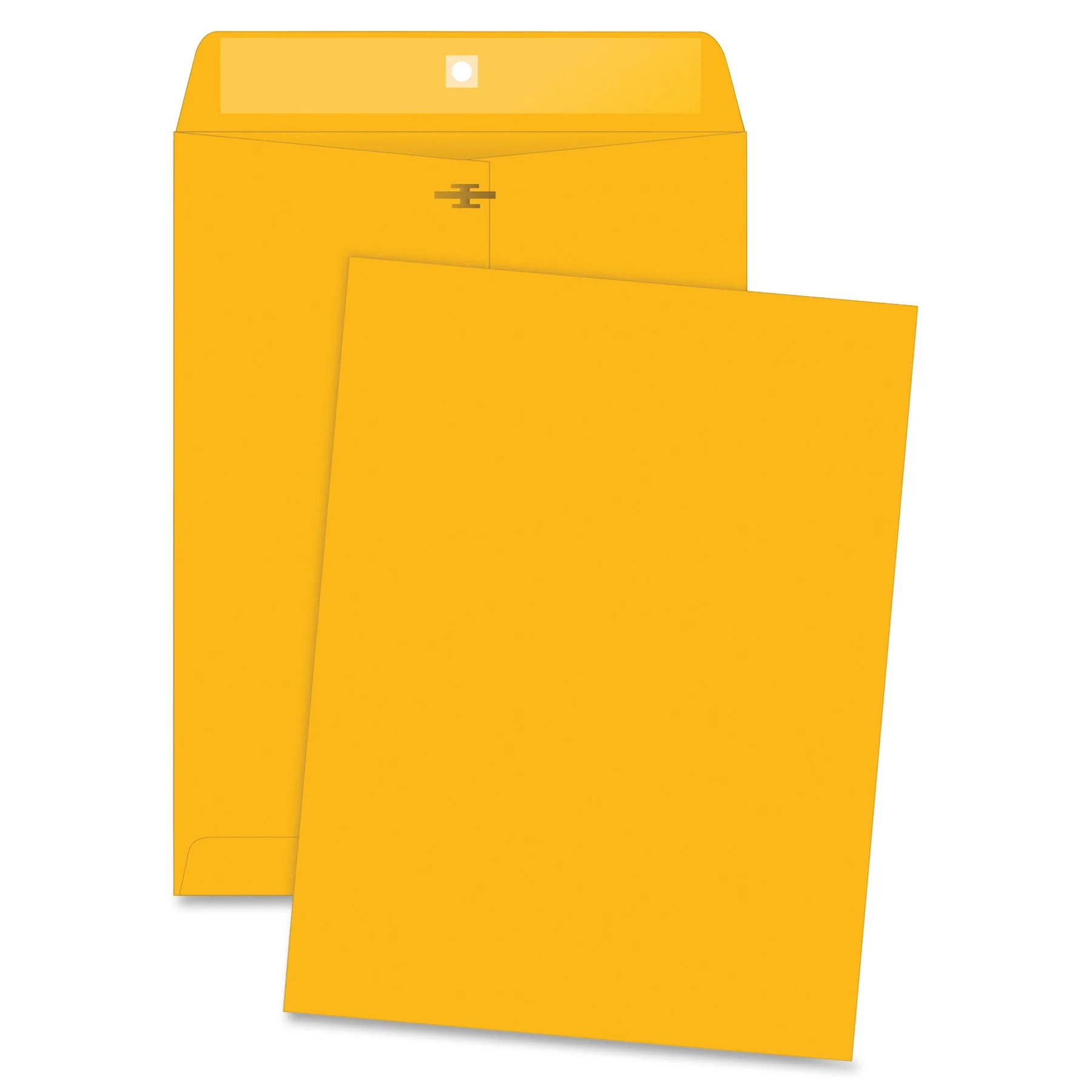 Business Source Rugged Kraft Clasp Envelope - 9 x 12, 32 lb, 100/Box