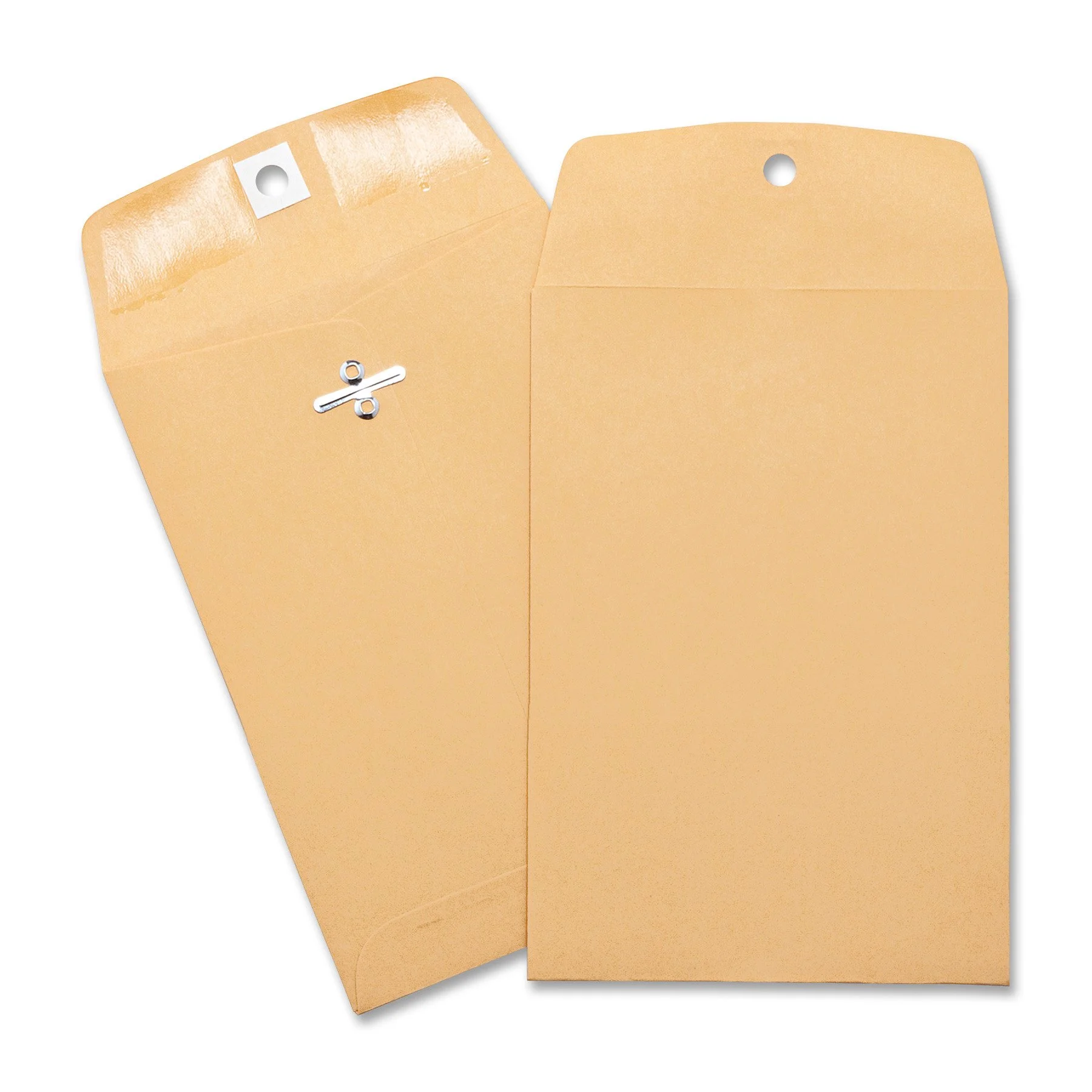 Business Source Heavy-duty Clasp Envelopes #35 - 5 x 7.5 in - Brown Kraft - 10 Count