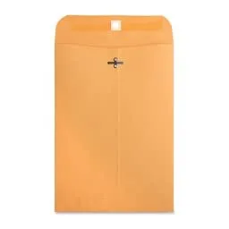 Business Source Heavy-Duty Clasp Envelopes #75 7.5 x 10.5 in, 28 lb, 100/Box