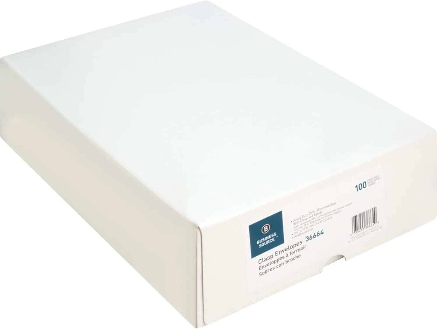 Business Source Heavy-duty Clasp Envelopes #93 9-1/2 x 12-1/2 28 lb 100/Box