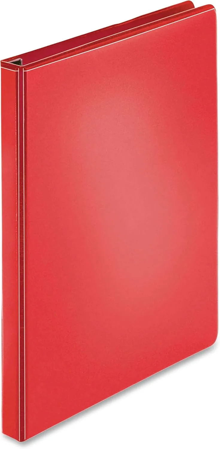 Business Source Sparco 26979 D-Ring View Binder, 1-Inch Capacity, 11-Inch x8-1/2-Inch, Red